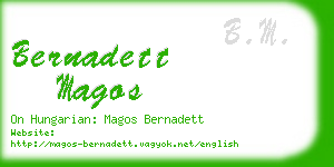 bernadett magos business card